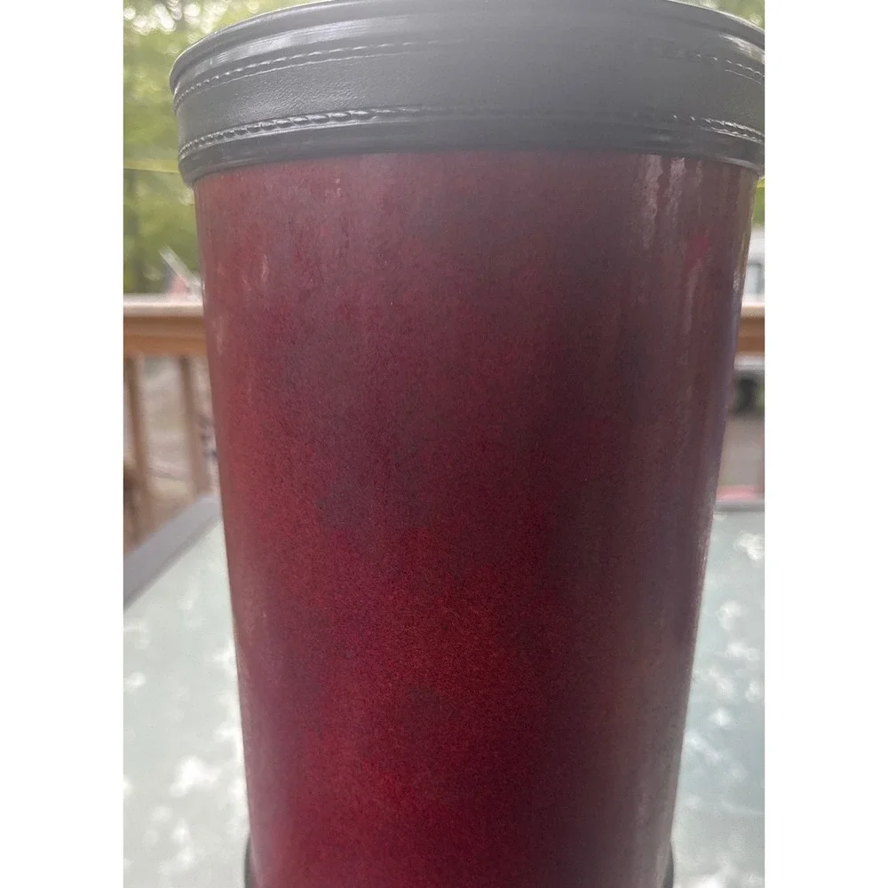 Kraftware Wastebasket Red Good Federal Eagle Faux Leather Vintage